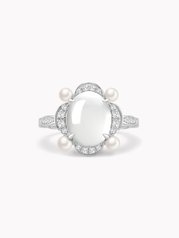 Pearl Blossom Jade Ring