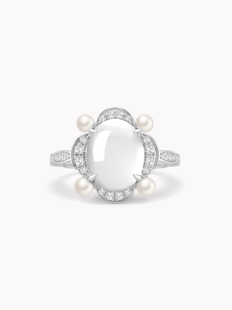 Pearl Blossom Jade Ring