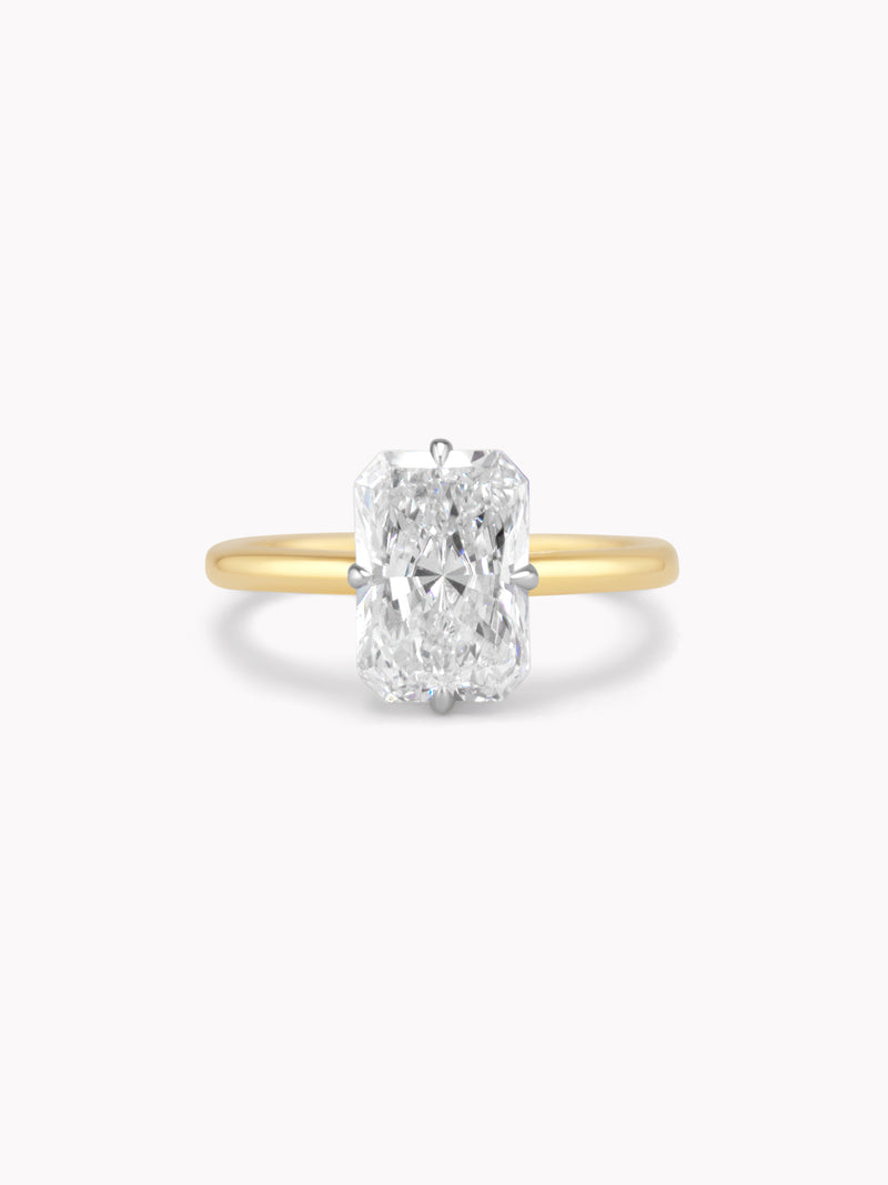 Square Diamond Solitaire Ring