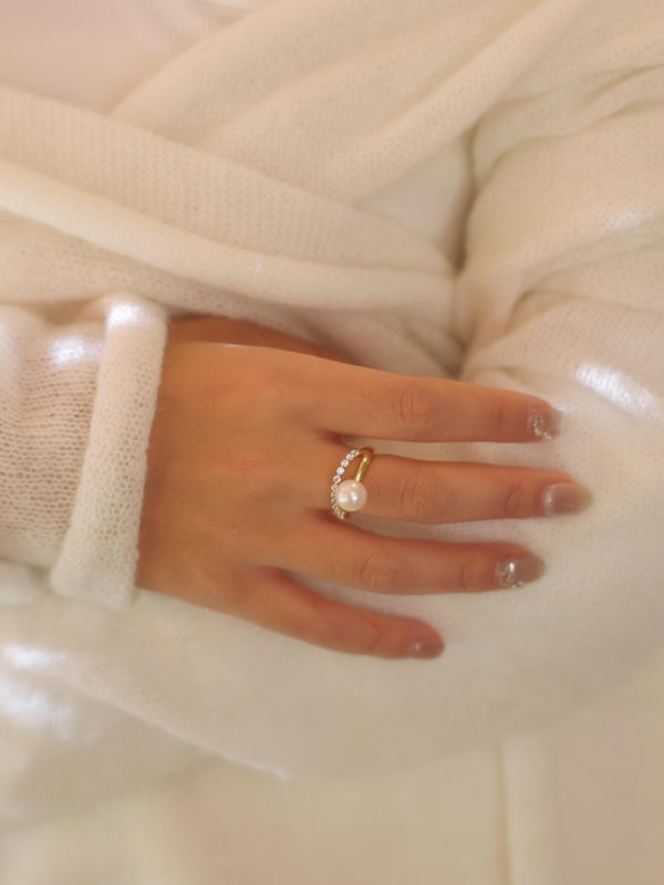The Everlee Gold-Filled Akoya Pearl Ring