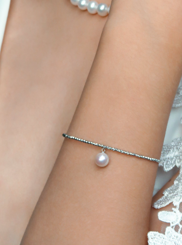 The Luciana Akoya 18K White Gold Bracelet