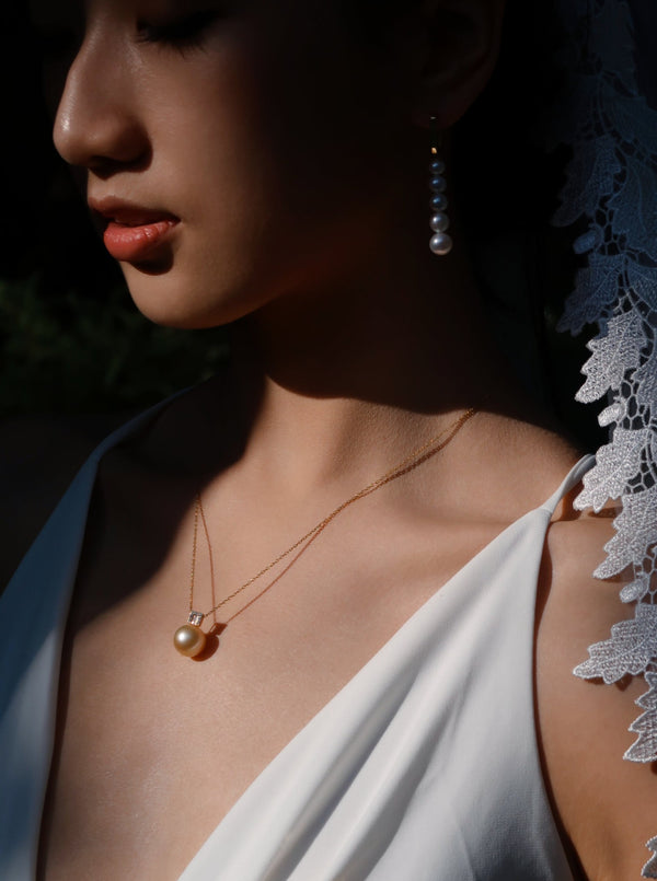 Sunlit 18K Golden Pearl Pendant