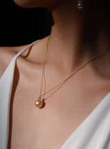 Sunlit 18K Golden Pearl Pendant