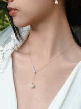 Lyra Adjustable Akoya Pearl Y Necklace