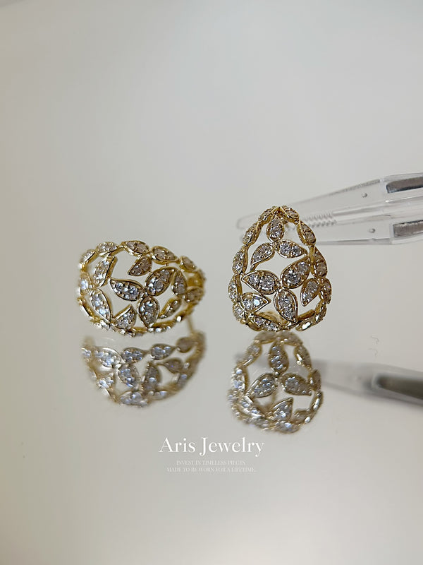 Trillium Petal Lace Earrings