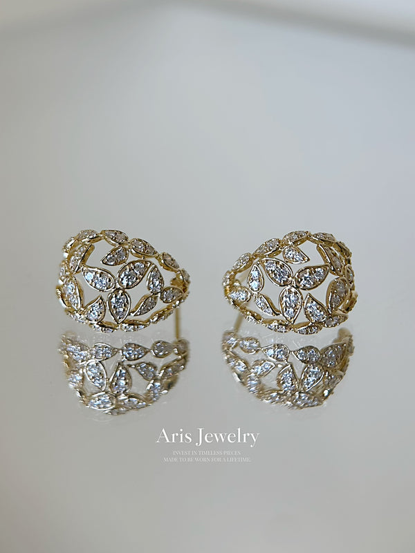 Trillium Petal Lace Earrings