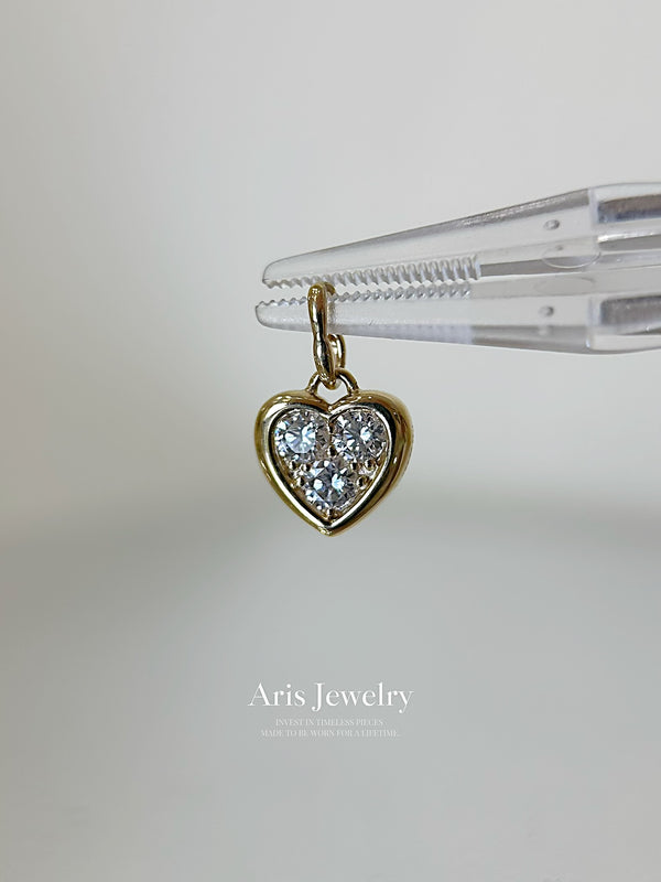 Petit Heart Diamond Charm