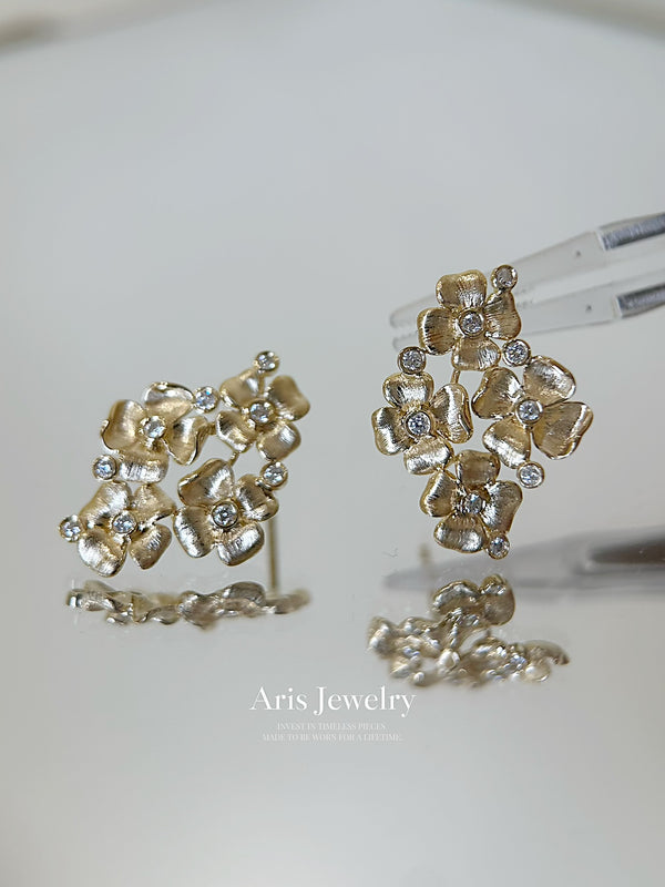 Fleur Cascade Diamond Earrings