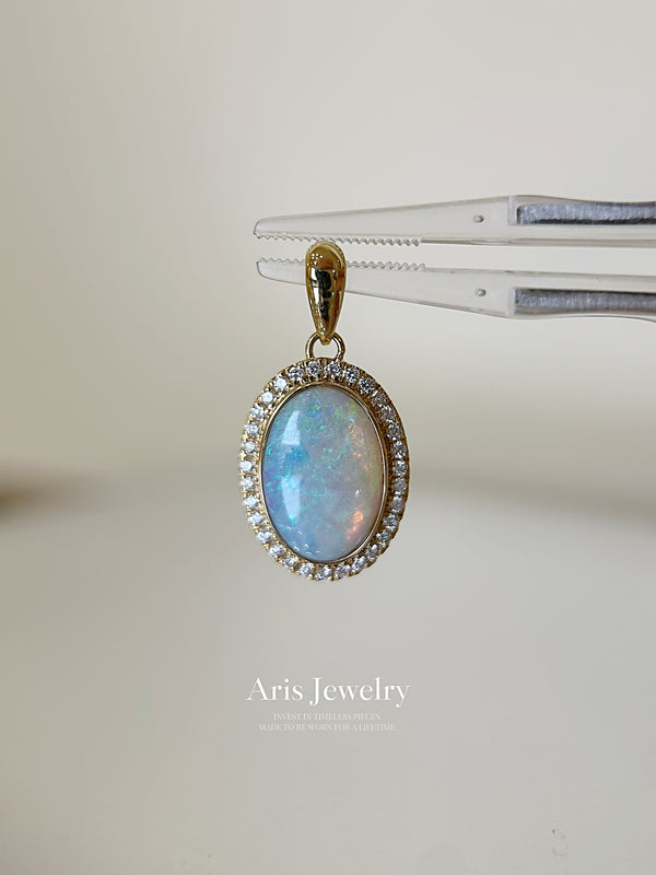 Celestial Glow Opal Pendant
