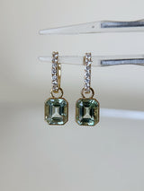 Elowen Hoops with Green Tourmaline Drops