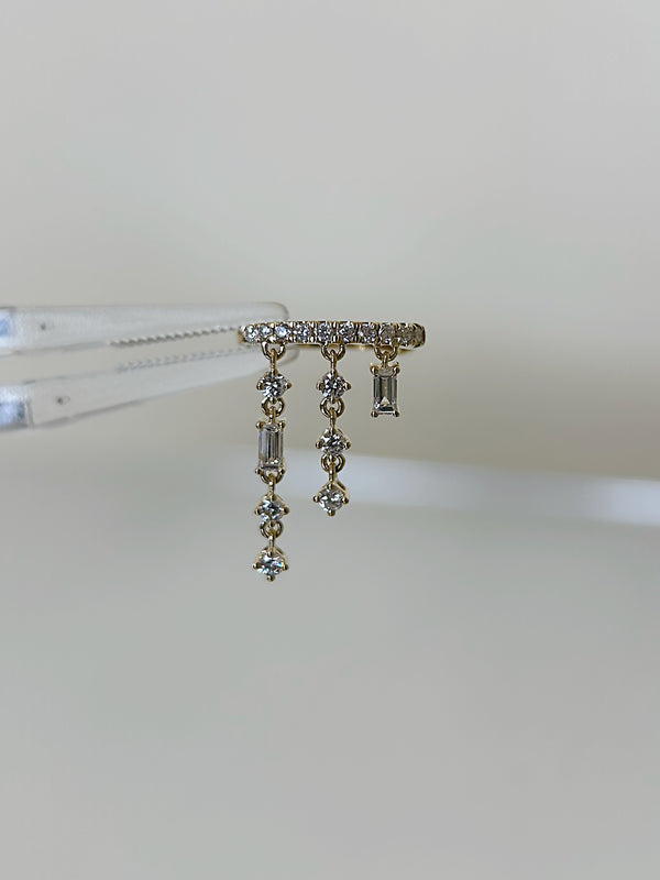 Cleo Ear Cuff with Diamond Fringe
