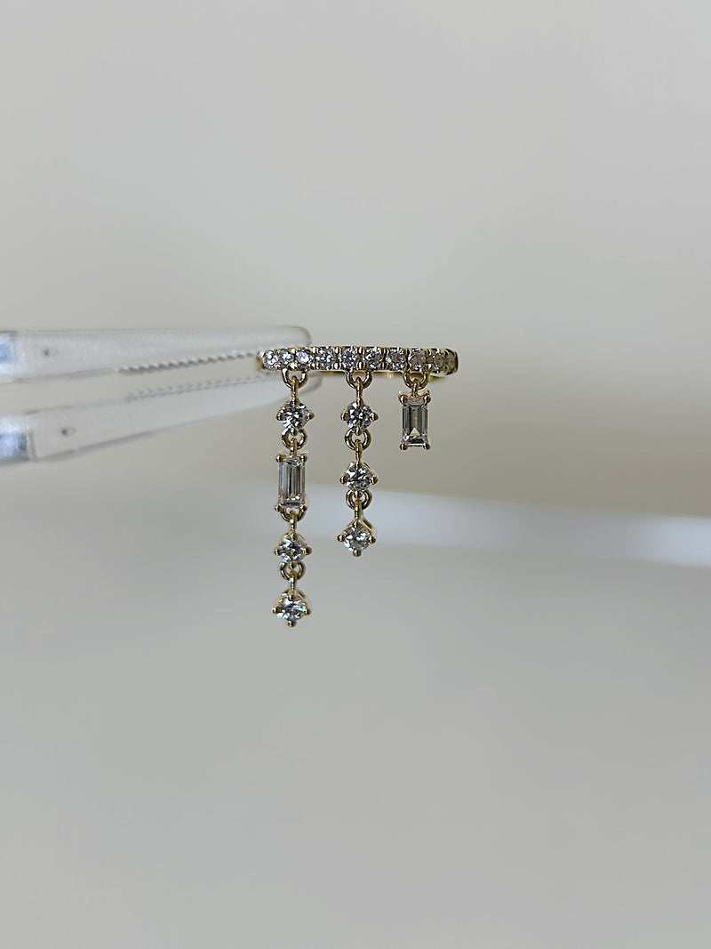 Cleo Ear Cuff with Diamond Fringe