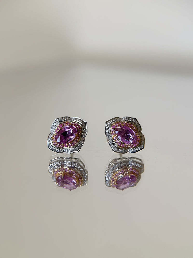 Rosa Aurelia Pink Sapphire Studs