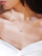 The Billie 18K Solid Gold Emerald Necklace