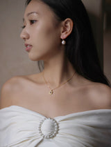 The Mila 18K Solid Gold Edison Pearl Hook Earring