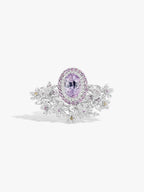2.5ct Pink Sapphire Cherry Blossom Stackable Ring