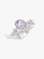 2.5ct Pink Sapphire Cherry Blossom Stackable Ring