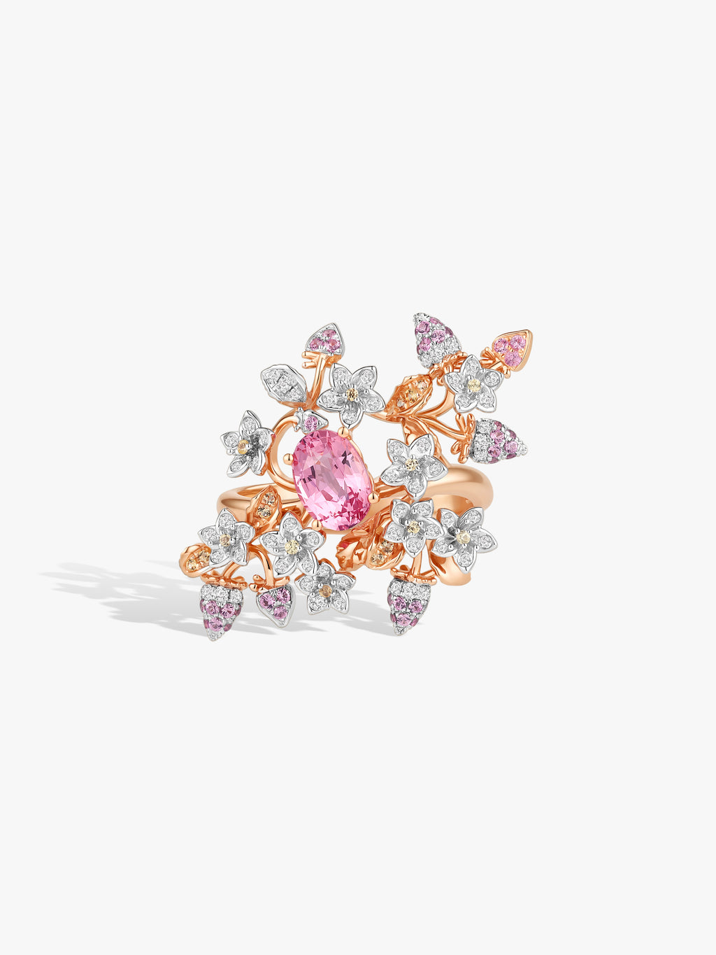 1ct Mahenge Strawberry Natural Diamond Ring