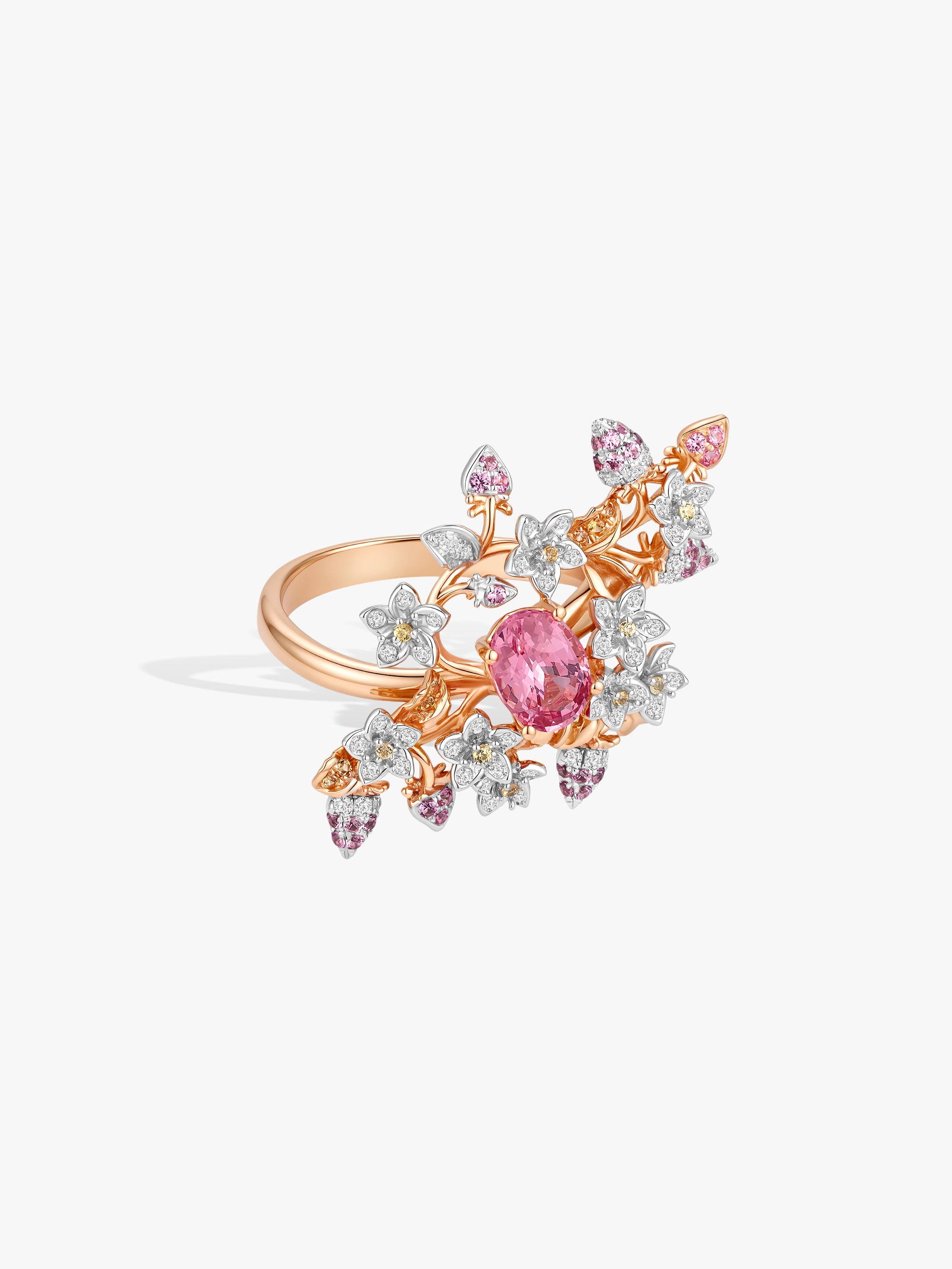 1ct Mahenge Strawberry Natural Diamond Ring