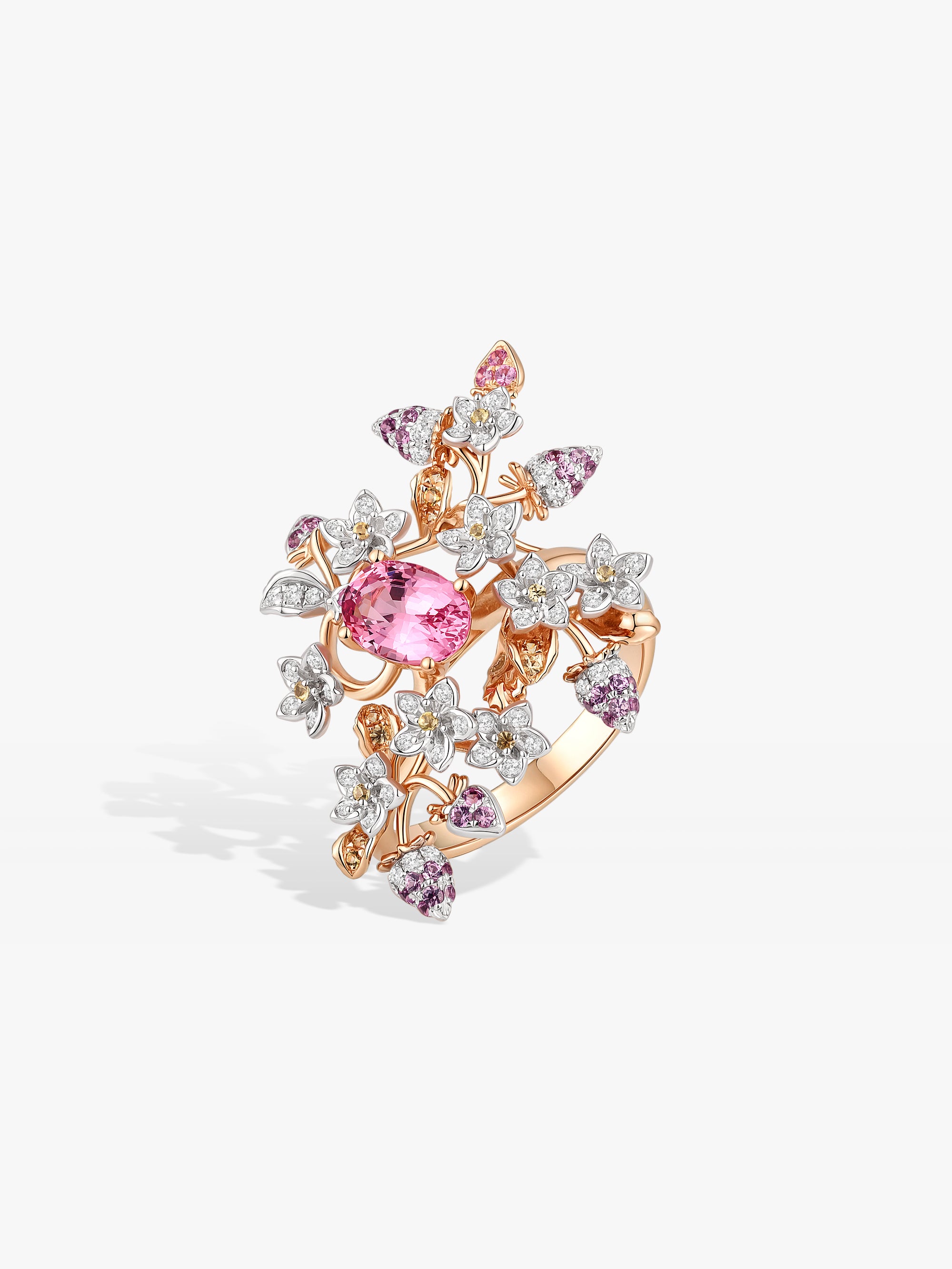 1ct Mahenge Strawberry Natural Diamond Ring