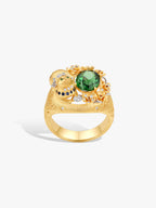 Bespoke Archieve: Cat Floral Signet Ring