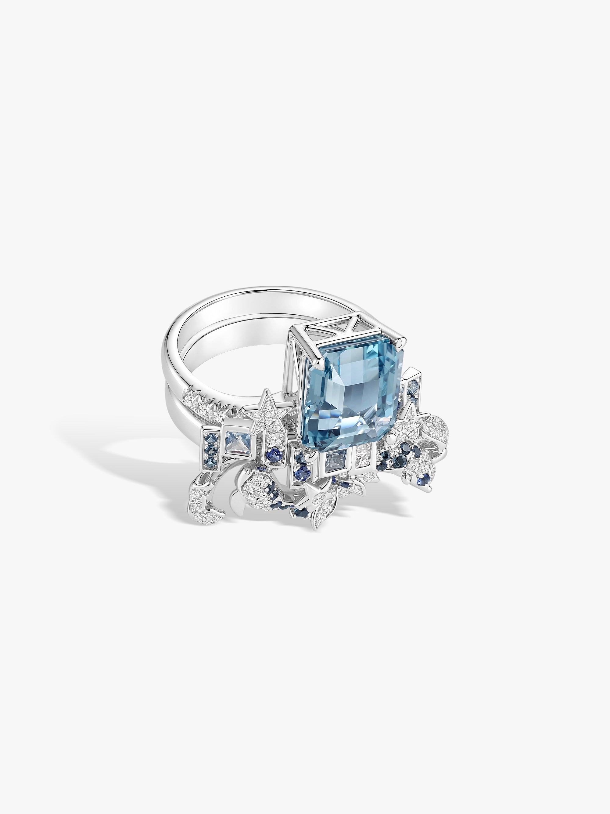 Bespoke Archieve: Aquamarine Celestial Tide Ring