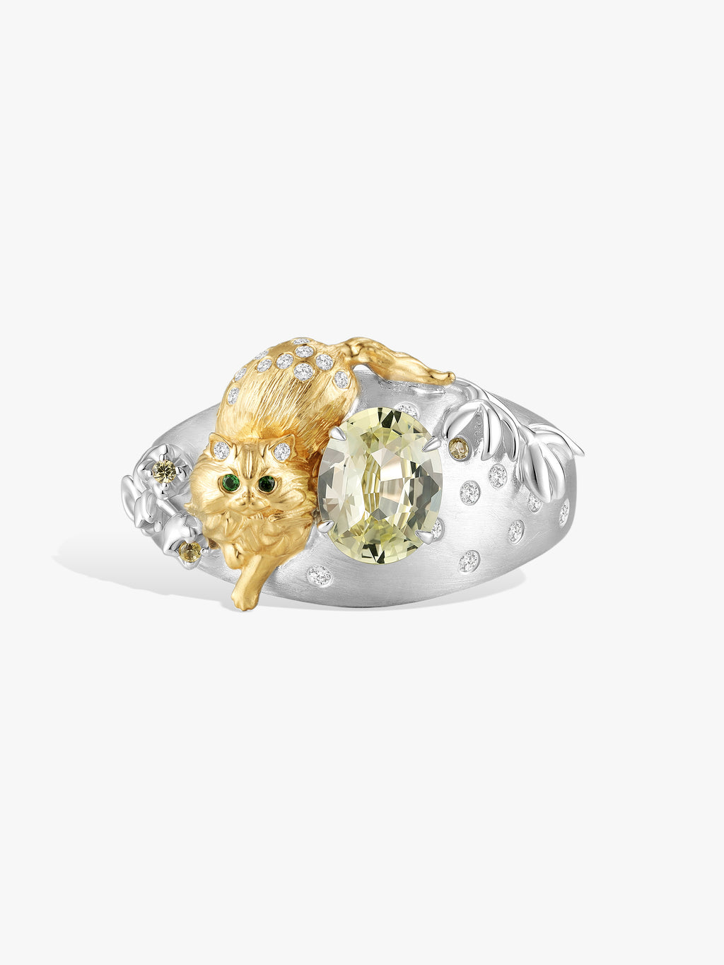 Bespoke Archieve: Lily of the Valley Kitten Ring