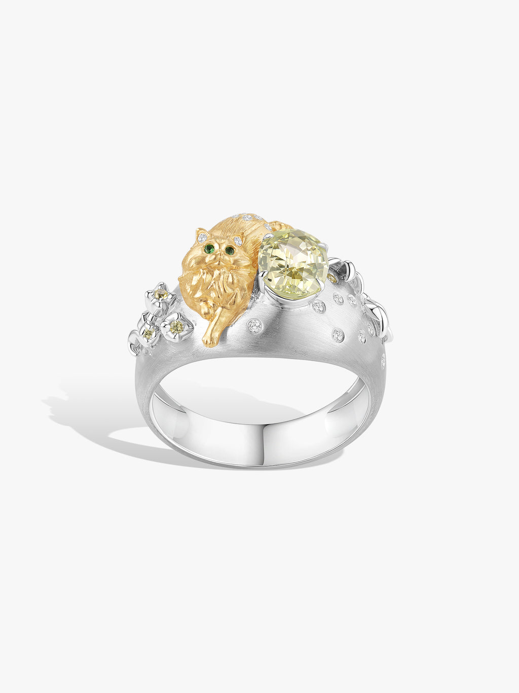 Bespoke Archieve: Lily of the Valley Kitten Ring