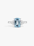 Bespoke Archieve: Aquamarine Diamond Cluster Ring