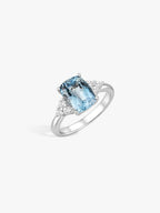 Bespoke Archieve: Aquamarine Diamond Cluster Ring