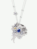 Bespoke Archieve: Royal Blue Cat & Lily Necklace