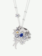Bespoke Archieve: Royal Blue Cat & Lily Necklace