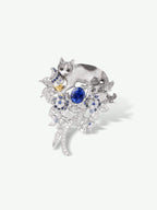 Bespoke Archieve: Royal Blue Cat & Lily Necklace