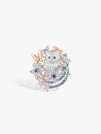 Bespoke Archieve: Aurora Floral Kitten Guardian Ring