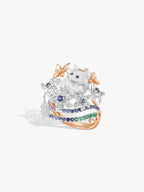 Bespoke Archieve: Aurora Floral Kitten Guardian Ring