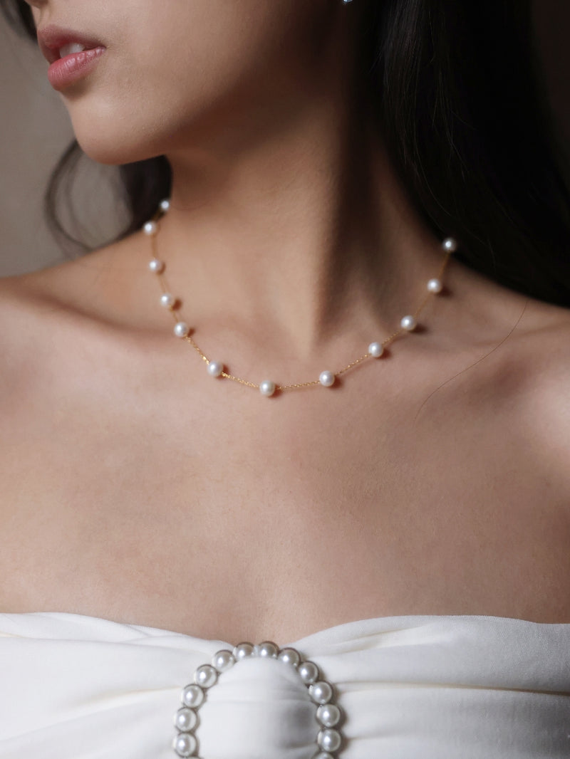 The Clymene Gold-Filled Freshwater Pearl Necklace