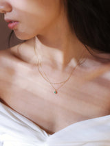 Billie 18K Double-layered Emerald Necklace