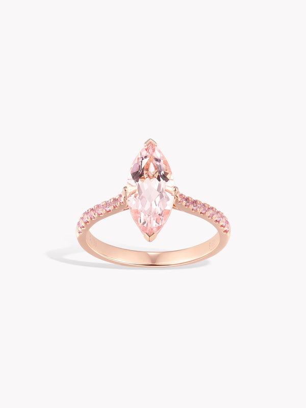 Pink Orbit Morganite Ring