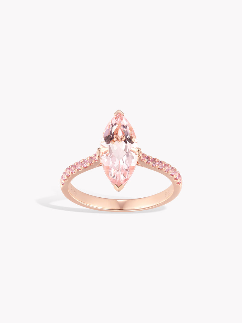 Pink Orbit Morganite Ring